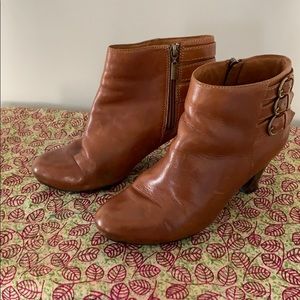 Clarks heeled booties.